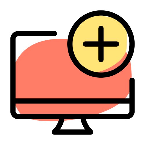 Creating or add new items on desktop vector image