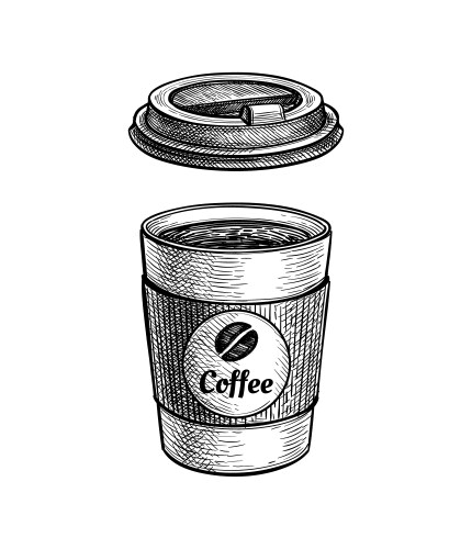 Coffee Paper Cup Sketch Vector Images (over 3,500)