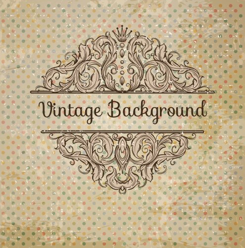 Golden vintage background template Royalty Free Vector Image