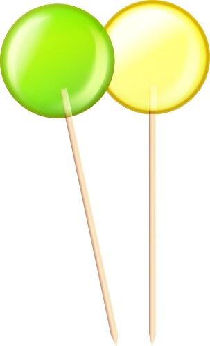 Lollipop set of three candies Royalty Free Vector Image