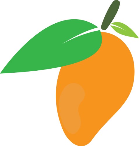 Mango logo flat design Royalty Free Vector Image