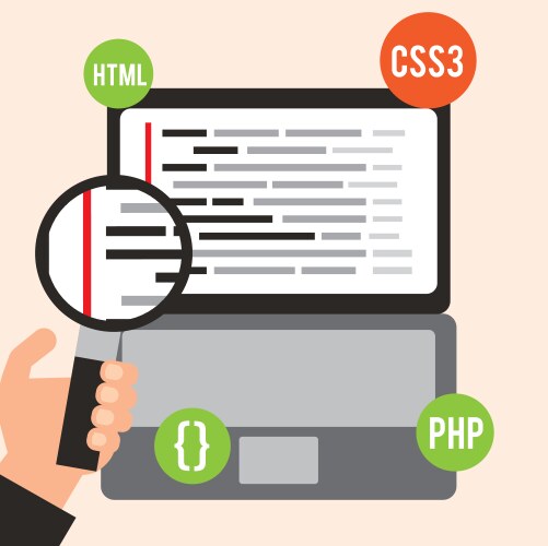 Program coding website vector image