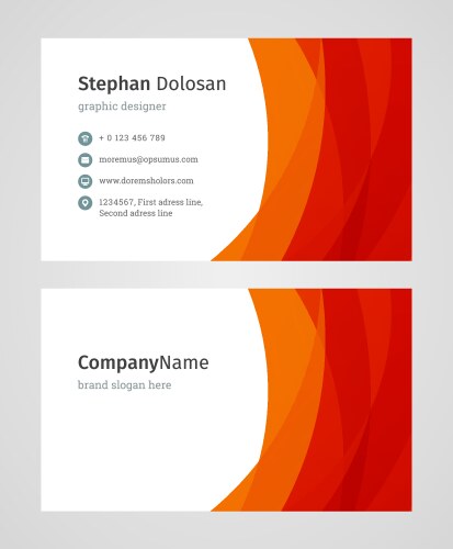 business card template modern creative and clean vector