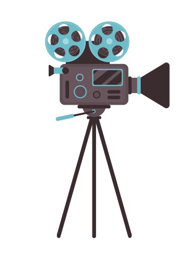 Retro cinema camera Royalty Free Vector Image - VectorStock