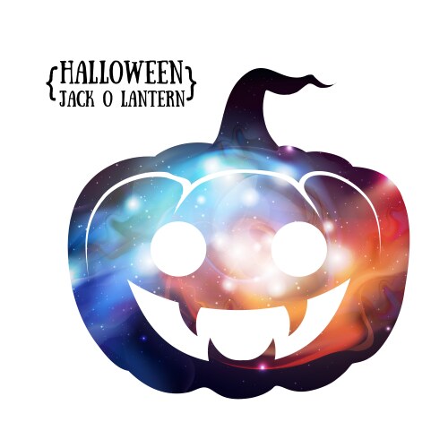 Halloween pumpkin jack o lantern silhouette vector image