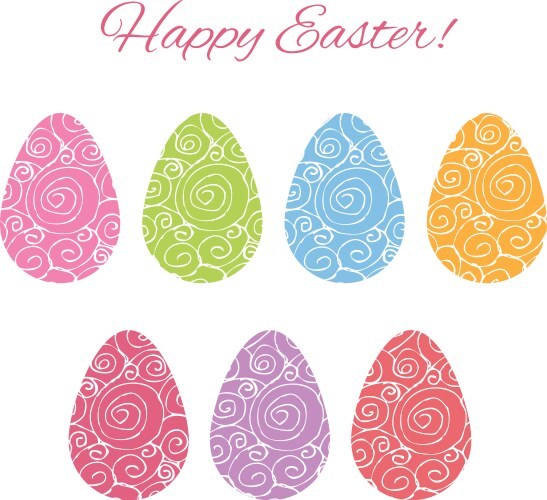 Set of easter eggs Vector Image