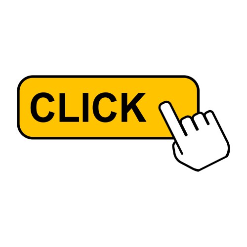 Click here web button internet flat pointer vector image