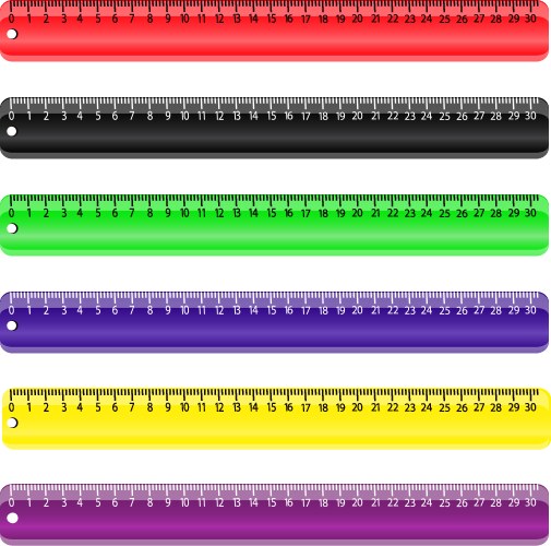 Measuring object with ruler education developing Vector Image