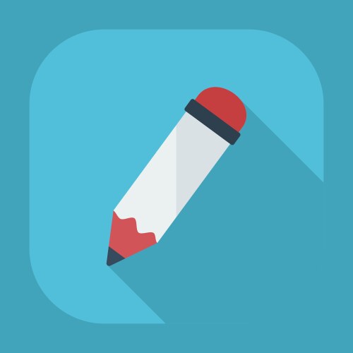 flat modern design with shadow icon pen vector