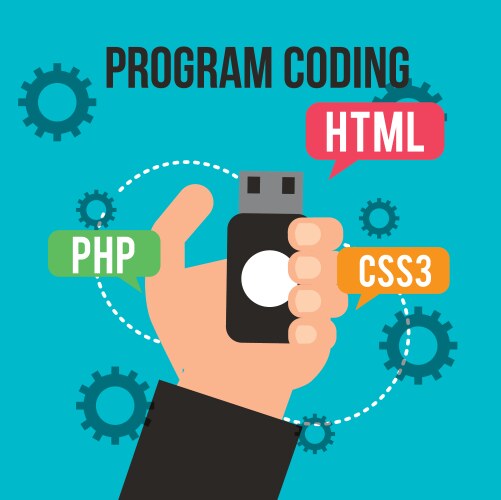 Program coding website vector image