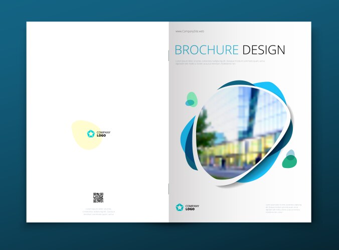 Brochure template layout design corporate vector image