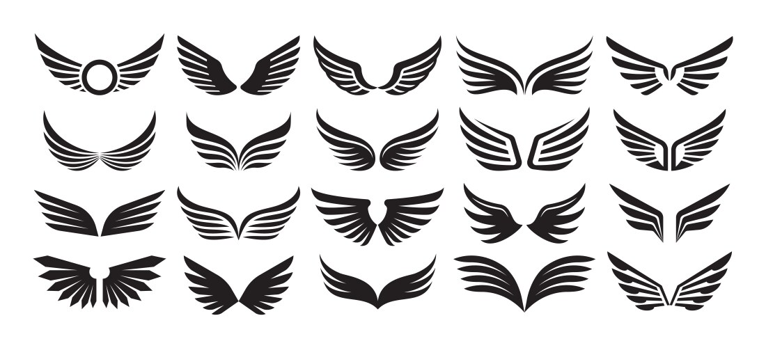 Angel Wings Emblem - Retro & Gothic Vector Image