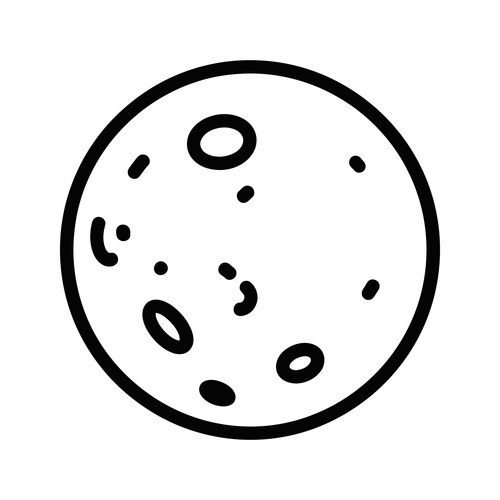 Cute Moon Sketch Vector Image