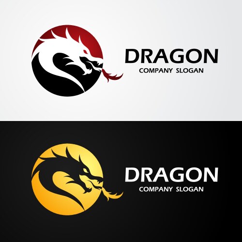 Dragon Logo Template Vector Image