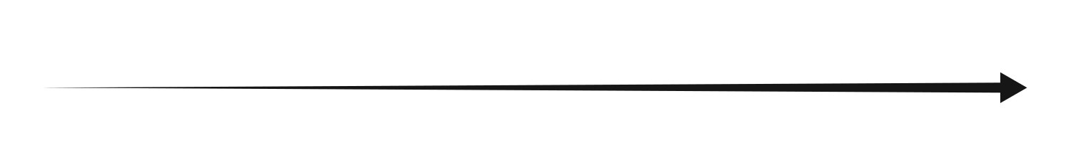 long horizontal straight arrow with motion vector