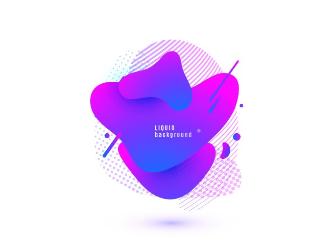 Red liquid blob with lines and circle Royalty Free Vector