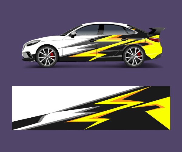 Racing Car Wrap - Speed & Style Vector Image