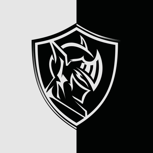 Red warrior shield Royalty Free Vector Image - VectorStock