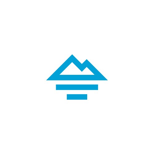 mountain logo vector image vector image