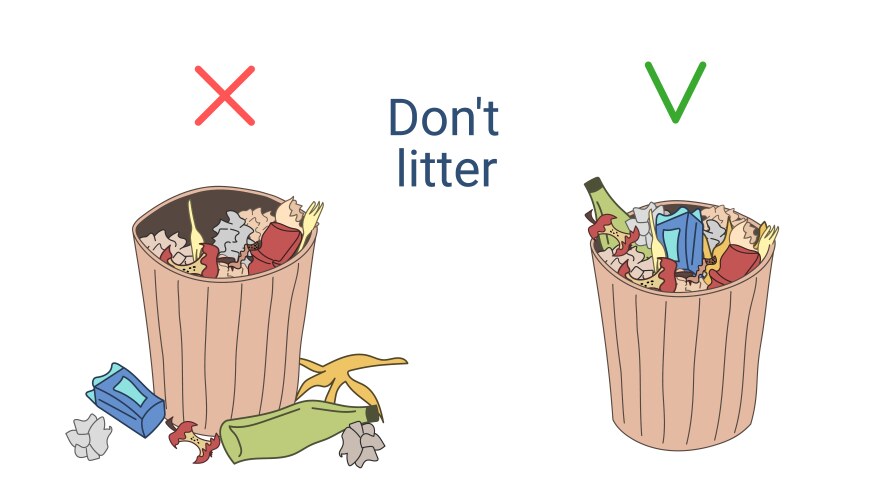 Dont throw rubbish sign Vector Images & Graphics for Commercial Use ...