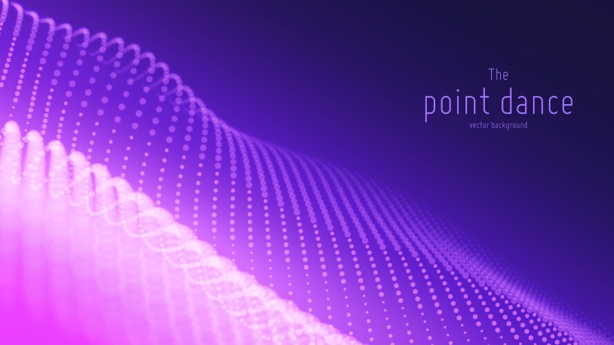 Abstract violet particle wave points array vektorbild