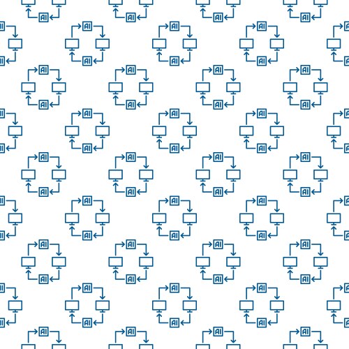 Artificial intelligence computers with arrows ai vector image