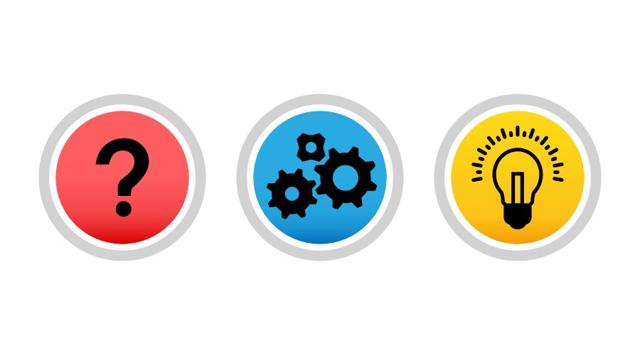 Challenge problem solving concept process vector image