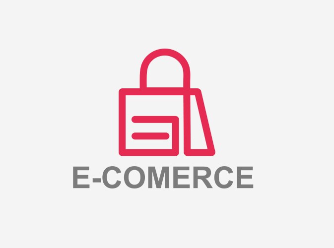 Modern ecommerce store logo Royalty Free Vector Image