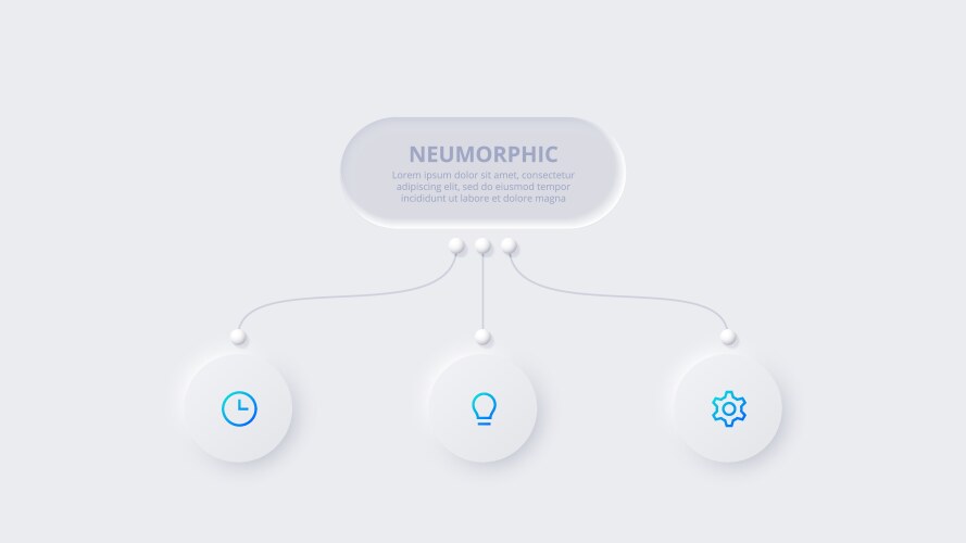Neumorphic Flowchart Infographic – Royalty-Free Vector | VectorStock