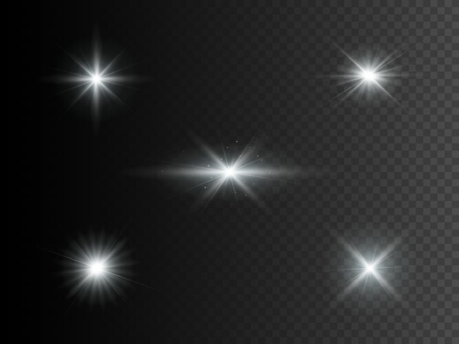Glowing lights effect on transparent background Vector Image