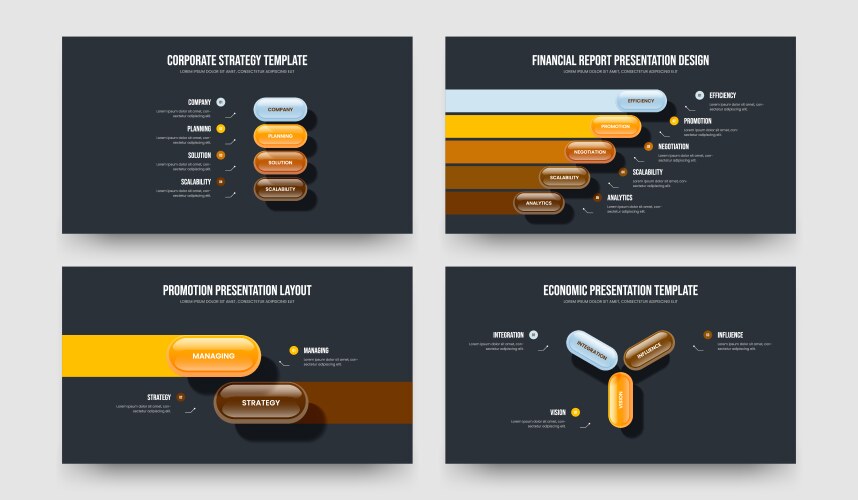 Project growth 4 5 2 3 element diagram slide vector image