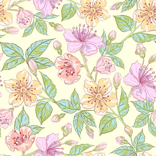 Delicate Floral Pattern Vector Image