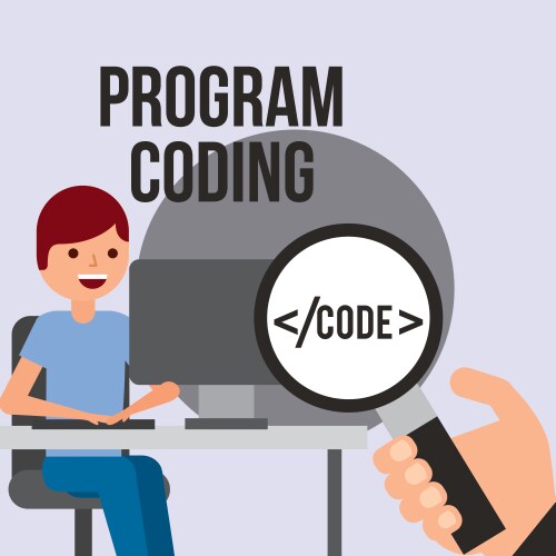 Program coding website vector image