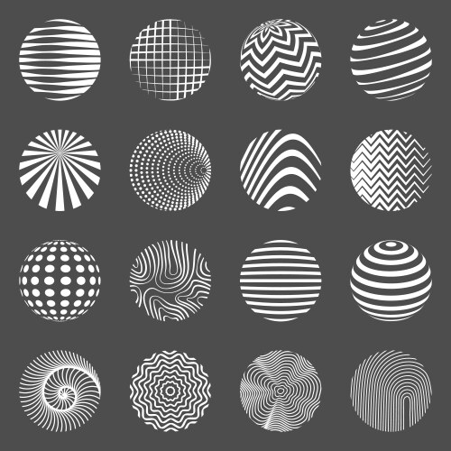 Circle abstract forms design templates of round vector image