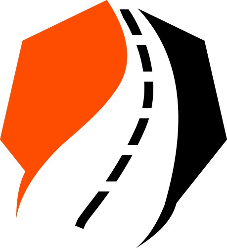Curved asphalt road Royalty Free Vector Image - VectorStock