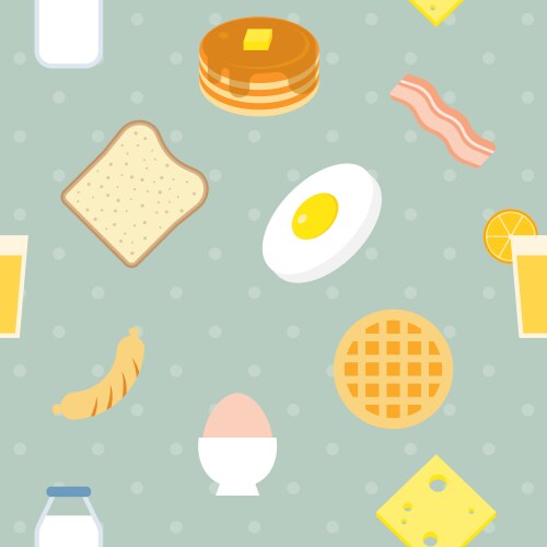 Breakfast set Royalty Free Vector Image - VectorStock