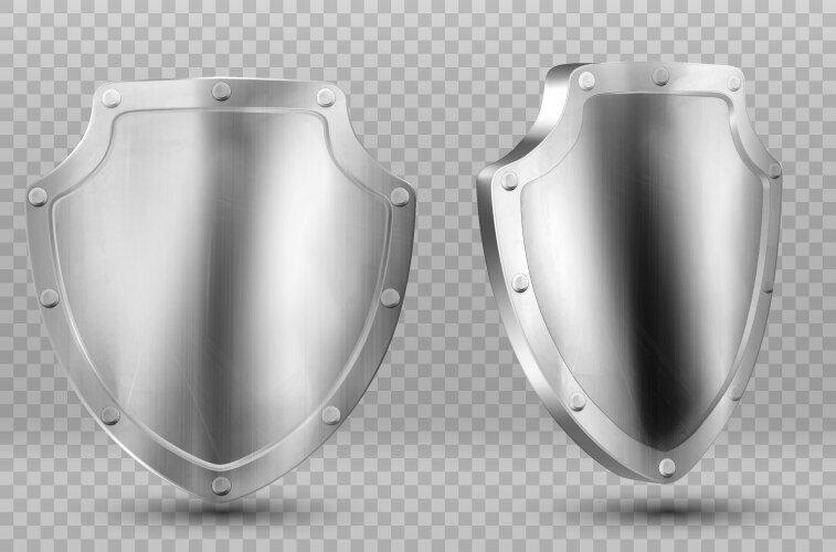 Metal shield Royalty Free Vector Image - VectorStock