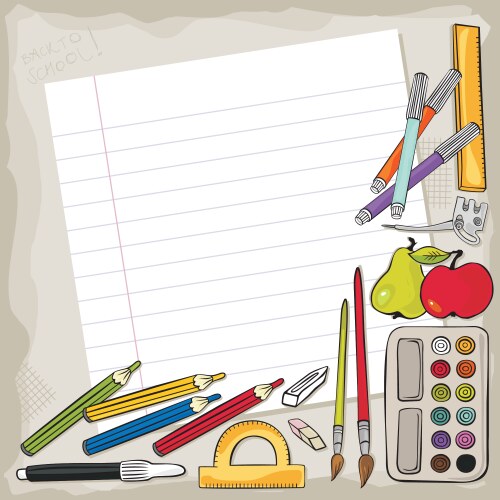 Stationery set Royalty Free Vector Image - VectorStock