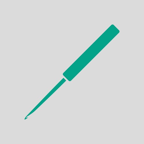 Crochet hook icon Royalty Free Vector Image - VectorStock