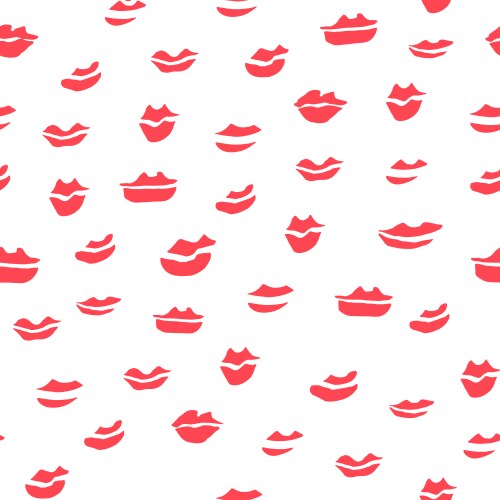 Red Lips Seamless Pattern – Royalty-Free Vector | VectorStock
