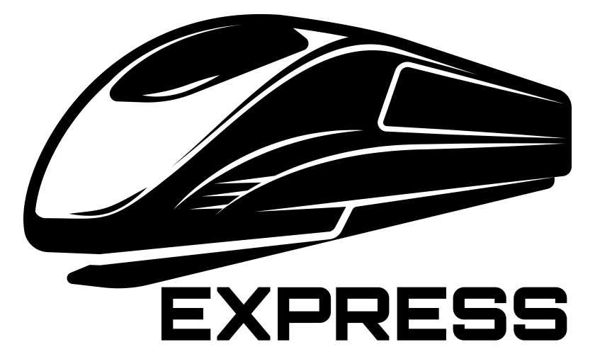 High-speed passenger express train vector image