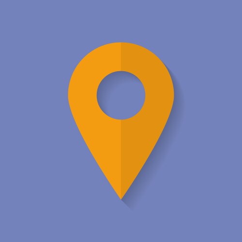 Icon of map pointer flat style vector image