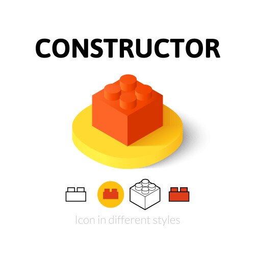 Constructor icon in different style Royalty Free Vector