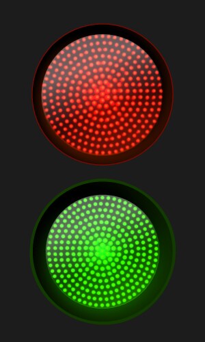 Green traffic light Royalty Free Vector Image - VectorStock