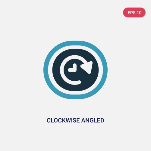 Two color clockwise angled arrows icon from user vector image