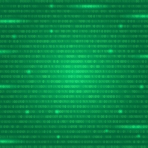 Digital data technology concept green binary vector image