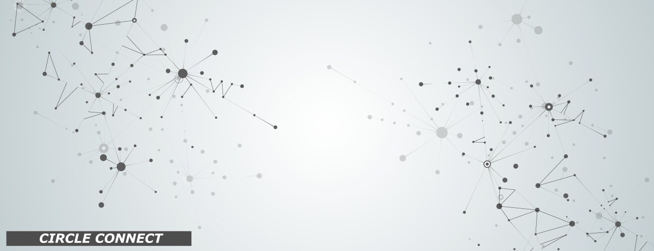 Geometric node polygon connect pattern template vector image