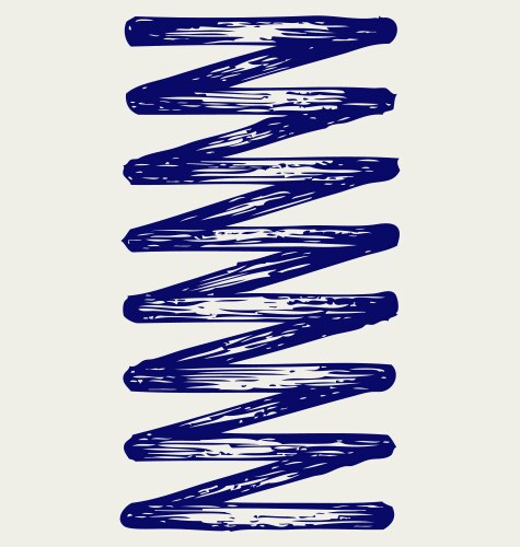 Spiral spring Royalty Free Vector Image - VectorStock