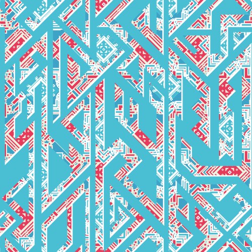 Grunge maze seamless pattern Royalty Free Vector Image