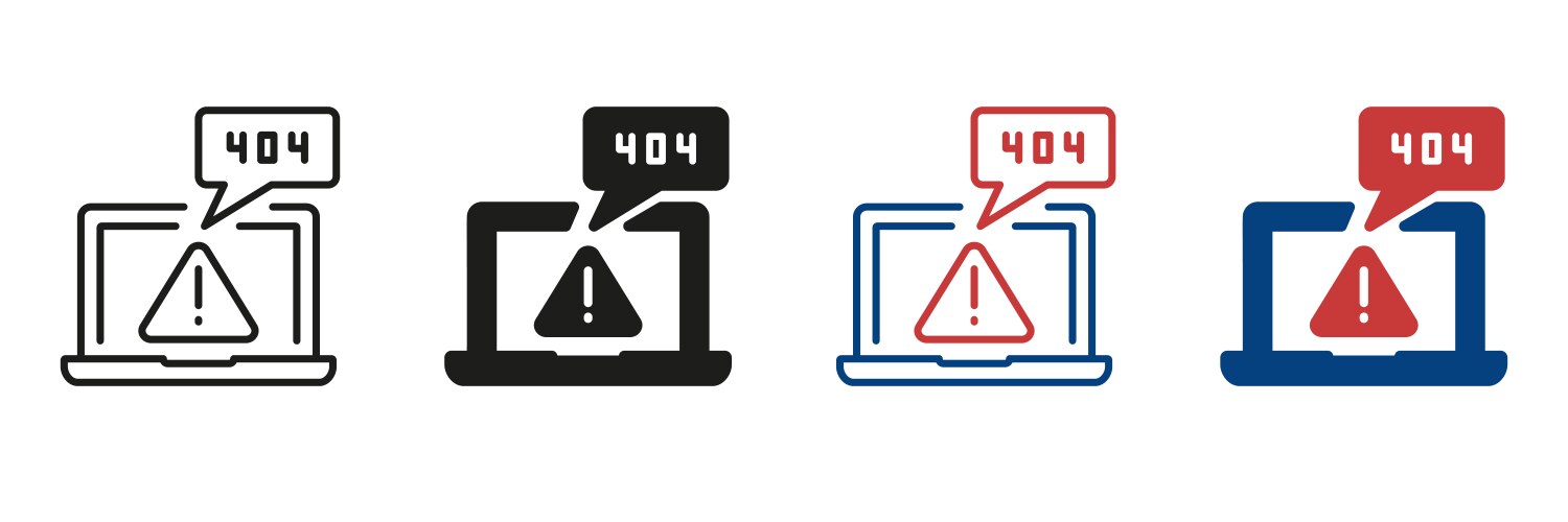Trouble with internet connection file not found vector image